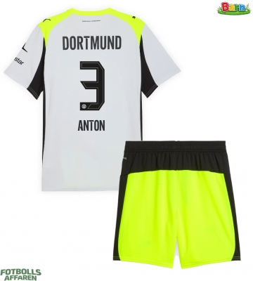 Borussia Dortmund Waldemar Anton #3 Bortaställ Barn 2025-26 Kortärmad (+ Korta byxor)
